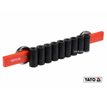 Рейка пластикова з магнітним кріпленням для 9 викруток YATO : 350 х 50 х 40 мм [6/24]