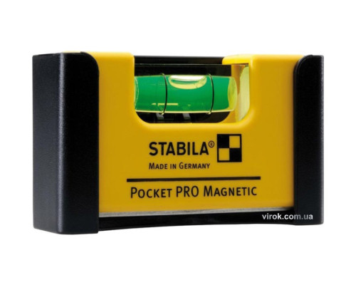 Рівень - міні STABILA Pocket PRO Magnetic магнітний : 7 х 2 х 4 см, 1 капсула, кріп-чохол