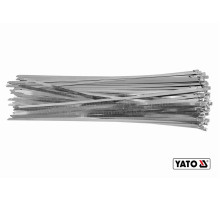 Хомут зажимной YATO: полоска- 4.6 х 500 мм из нержавеющей стали, пак. 100 шт [50]