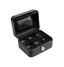 Скринька для грошей з замком (2 ключі) VOREL чорна, 150х 120х 80 мм [20]