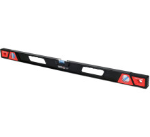 Уровень ударопрочный с магнитами YATO: L=80 см. 3 капсулы в алюминиевом корпусе, 2 ручки [20]