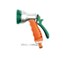 Ороситель-пистолет 7-режимный FLO к шлангу 1/2", TPR-пластик + цинк [12/48]
