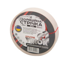 Стрічка ізоляційна VIROK : 18 мм 20 м x 0,18 мм БІЛА [156]