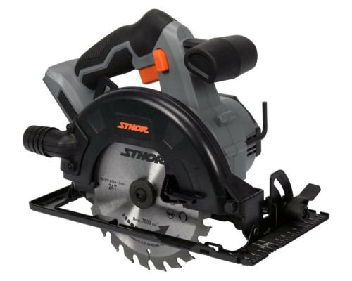 Пила дискова акумуляторна STHOR: 20V Li-Ion, диск- 165/16 мм, 24 зуб, 4000 об(БЕЗ АКУМУЛЯТОРА)