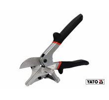 Ножницы для пластика, резины, винила YATO : L= 245 мм, для резки под углом 22.5° и 45°, CrV [4/24]