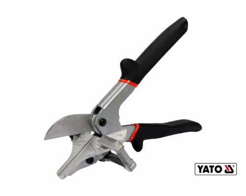 Ножницы для пластика, резины, винила YATO : L= 245 мм, для резки под углом 22.5° и 45°, CrV [4/24]