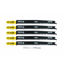 Холст для электролобзика (дерево) YATO : 13TPI, L= 115 мм. Уп. 5 Шт. [50/250]