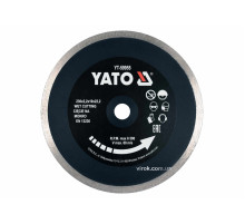 Диск відрізний алмазний по гресу, склу, кераміці YATO Ø=230х2.2х10х22.2 мм,в мокрому режимі [25]