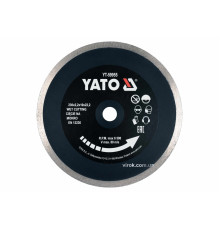 Диск відрізний алмазний по гресу, склу, кераміці YATO Ø=230х2.2х10х22.2 мм,в мокрому режимі [25]