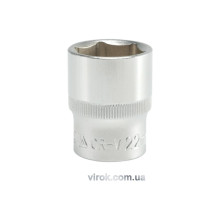 Головка торцева 6-гранна YATO : квадрат 1/2", М= 22 мм, L= 38 мм [12/120/240]