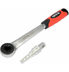 Ключ ступеневий з тріщаткою YATO: квадрат 1/2" для головок 3/8", 29/68", 1/2", 21/32", 27/32" [6/24]