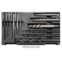 Набор экстракторов YATO 12 Ед. со сверлами. M3-M24, Ø1,4-15мм, для сломанных винтов [40]