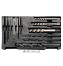 Набір екстракторів YATO 12 Од. з свердлами. M3-M24, Ø1,4-15мм, для зломаних гвинтів [20/40]