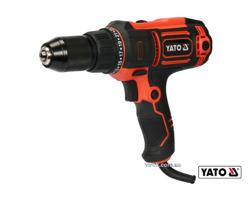 Дриль-шуруповерт мережевий YATO: 300 Вт, 40 Нм, 1450 об/хв, патрон Ø≤13 мм, кабель- 4 м DW