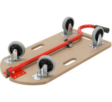 Візок-платформа з складан тримачем- 78см YATO 700х375х18 мм на 4 колесах Ø= 100мм, навантаж.- 250 кг