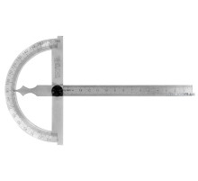 Кутомір- транспортир з лінійкою YATO; 120 х 150 мм, діапазони: кут- 0-180°, відстань- 0-150 мм [50]