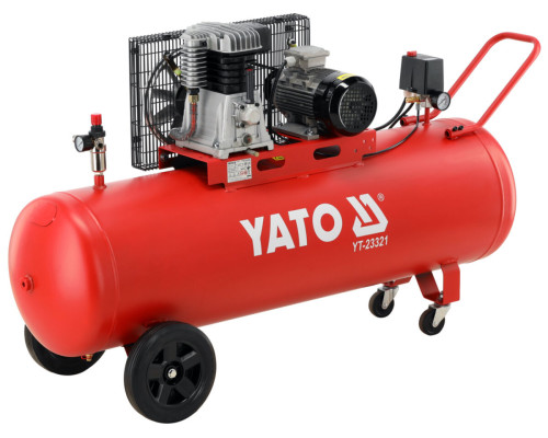 Компресор мережевий YATO 380 В, 2,2 кВт, тиск ≤ 10 Bar, под. повітря- 400 л/хв, ресивер- 200 л [1]