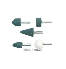 Камені шліфувальні VOREL (набір) Ø-6мм, 5шт. [25/200]