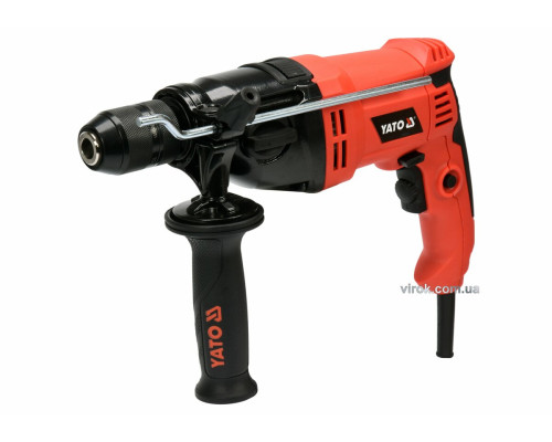 Дриль ударний мережевий YATO : P= 850 Вт, з самозатискним металевим патроном для свердл Ø≤ 13 мм [5]