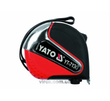 Рулетка YATO : L= 5 м x 19 мм зі сталевою стрічкою,нейл. покриттям і магн.након-м [12/120]