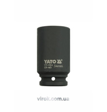 Головка торцева ударна 6-гранна YATO : подовжена, квадрат 3/4", М= 34 мм, L= 90 мм [6/24]