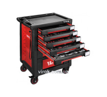 Шкаф с инструментами 165 элем., 13 лотков YATO на 4 колесах; 7 ящик; 95,8х76,6х46,5 см [1]