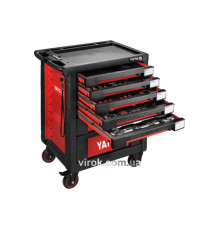Шафа з інструментами 165 елем., 13 лотків YATO на 4 колесах; 7 шуфляд; 95,8х 76,6х 46,5 см [1]