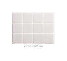 Протектор самоклеящийся войлочный VOREL, 28х28мм, набор 12шт. [60/720]