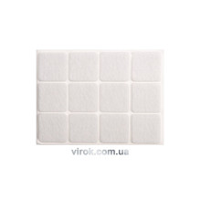 Протектор самоклеючий повстяний VOREL, 28х28мм, набір 12шт. [60/720]