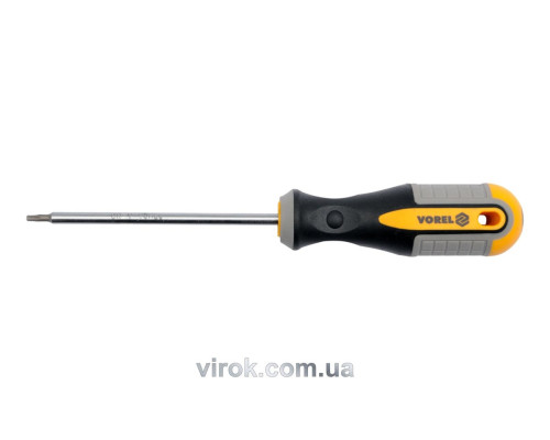 Викрутка зіркова VOREL : TORX-Security Т25 х 100 мм. CrV [12/36/144]
