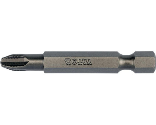 Насадка викруткова з NON SLIP SYSTEM хрестовидним шліцом YATO: PН3 x 50 мм. шпиндель HEX 1/4". 10 шт