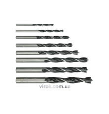 Набір свердл по дереву STHOR. Ø= 3,0 - 10,0 мм, 8 шт. [20/100]