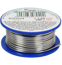 Припій для паяння міді CYNEL : Ø 1.5 мм, дротяний на котушці m= 100 г [60]