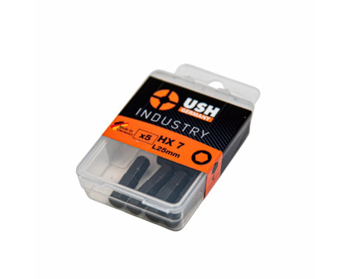 Насадка викруткова USH Industry. HEX SW 7 x 25 мм, Уп. 5 шт.