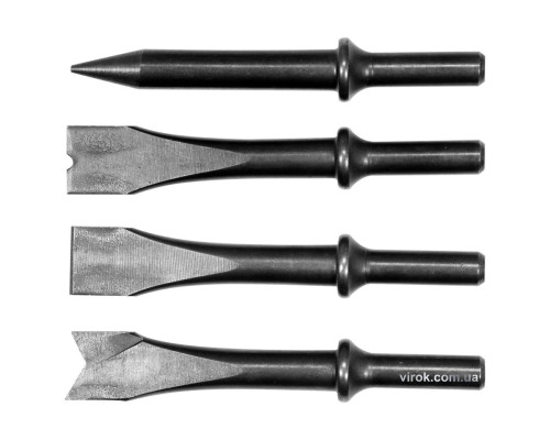 Долота і зубила l= 120 мм YATO до пневматичного молотка YT-0990 і 81133, компл. 4 шт. [50]