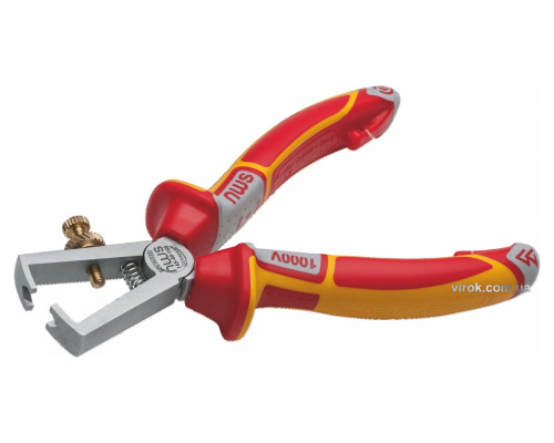 Щипці для зняття ізоляції NWS з ізольов. ручками VDE до 1000 В: L=160 мм, Ø≤10 мм