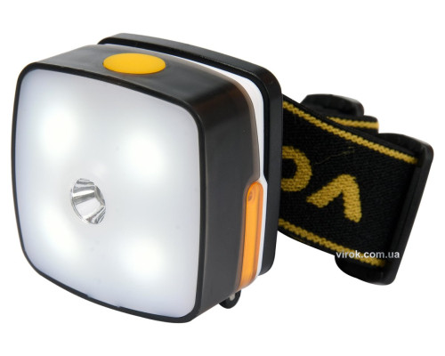 Ліхтар на чоло акумуляторний світлодіодний VOREL:3Вт;Li-Ion 3,7В, 0,85A×Год, 3 режими,130+160 lm