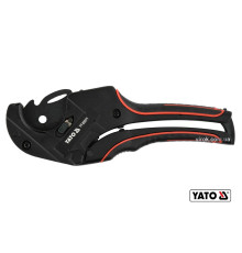 Труборіз для ПВХ труб YATO : max Ø42 мм, алюмінієвий корпус, ручка- ABS + TPR [10/40]