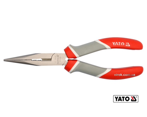 Тонкогубці нікельовані YATO : L= 200 мм [6/60]