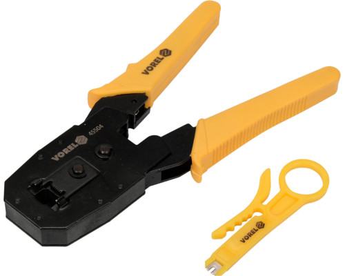 Кліщі для затискання телефонних і мережевих штепселів VOREL: L= 195 мм, RJ45 RJ10 RJ11 [10/50]