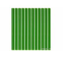 Стержні клейові YATO зелені : Ø=7,2 мм, L=100 мм, уп. 12 шт. [50]