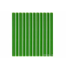 Стержні клейові YATO зелені : Ø=7,2 мм, L=100 мм, уп. 12 шт. [50]