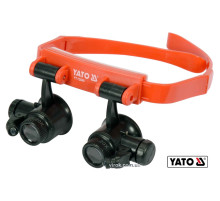 Лупи на голову з підсвіткою YATO: 2 LED, 4 пари з кратністю: х10, х15, х20, х25 [60/240]