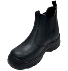 Чоботи низькі робочі з полірованої спилок шкіри YATO CHELSEA розм. 41, чорні з поліуретанов підошвою