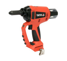 Заклепочник акумуляторний безщітковий YATO Li-Ion 18В 20kN для заклепокØ= 2,4-5,0мм(БЕЗ АКУМУЛЯТОРА)