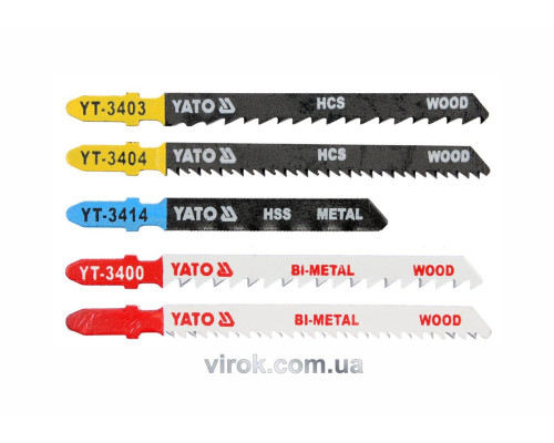 Холст для электролобзика YATO "MIX" : L=75-100 мм. Набор 5 Ед.