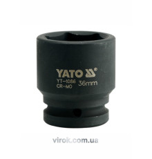 Головка торцева ударна 6-гранна YATO : квадрат 3/4", М= 36 мм, L= 56 мм [6/24]