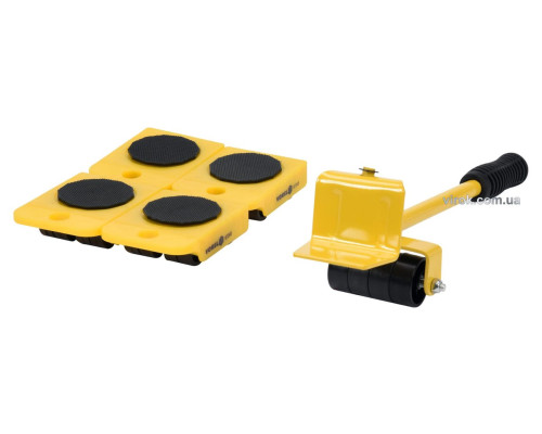 Набір для переміщення меблів VOREL : макс. вага-150 кг, висота-70 мм, 4 підставки + важіль, 5шт [12]