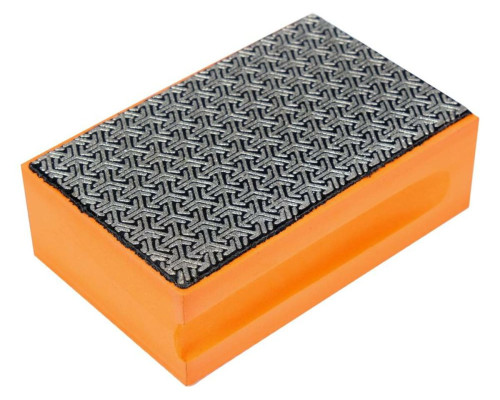 Губка абразивна, алмазна, для шліфувальна до скла, граніту, керам YATO: 90х 60х 30 мм, з гранул G100