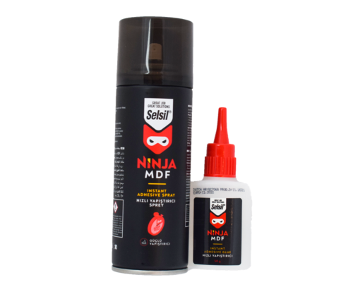 Клей 2-компонентний NINJA MDF : супер швидкий. 200 ML +50 г. спрей-активатор + цианоакрилат [25]